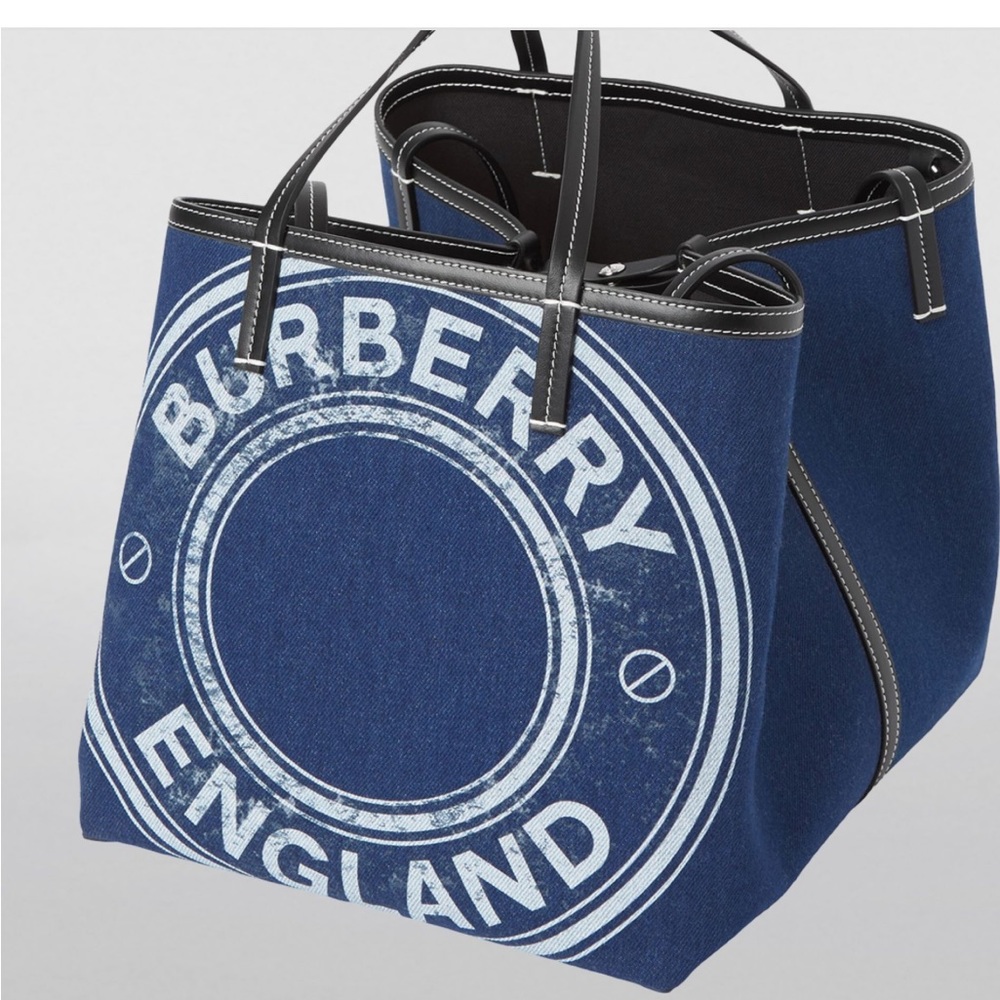 Burberry convertible denim bag.